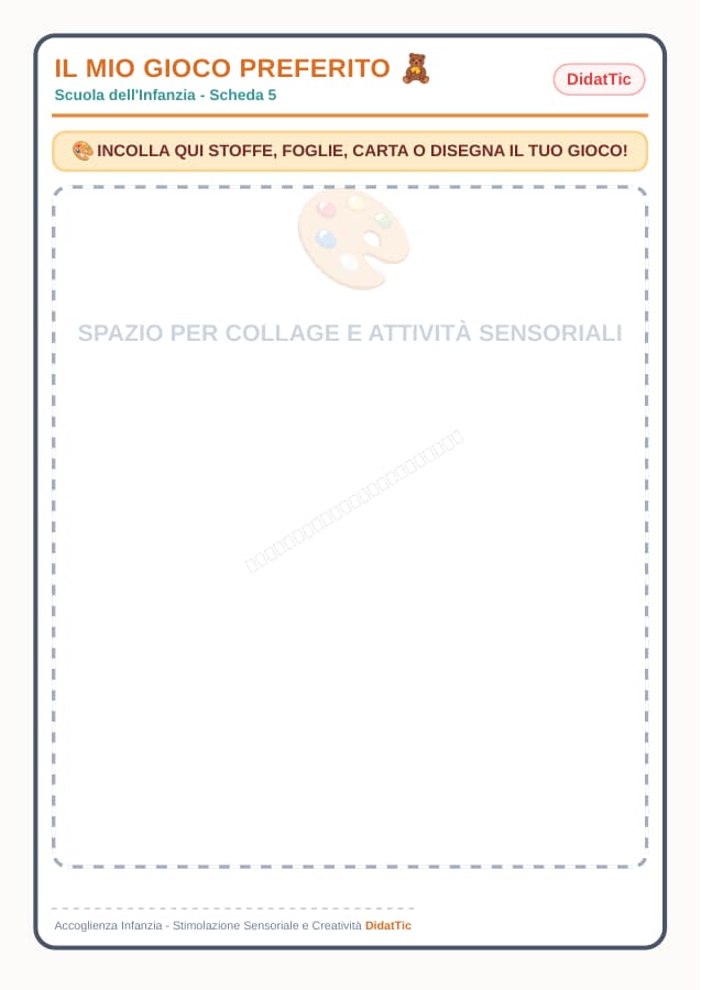 Pagina 5 di 5: Ci sono anch'io! Cinque schede per l'infanzia