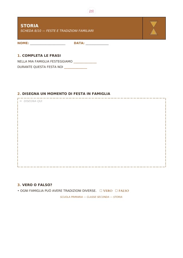 Pagina 8 di 10: Schede di storia per la classe seconda