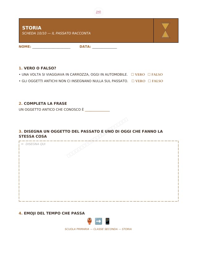Pagina 10 di 10: Schede di storia per la classe seconda