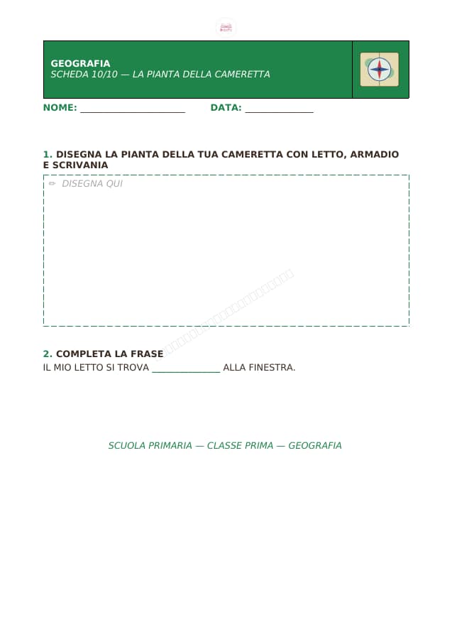 Pagina 10 di 10: Schede di geografia per la classe prima