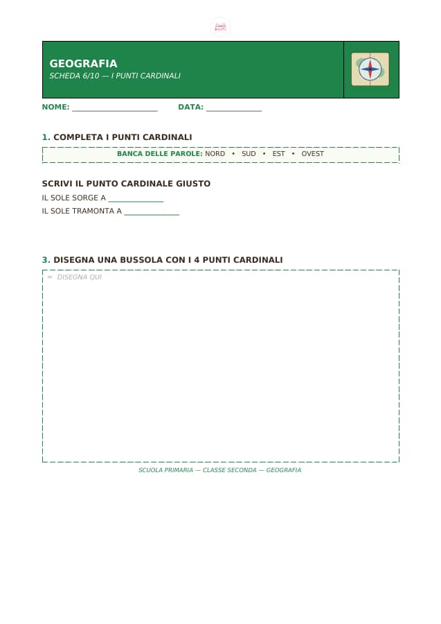 Pagina 6 di 10: Schede di geografia per la classe seconda