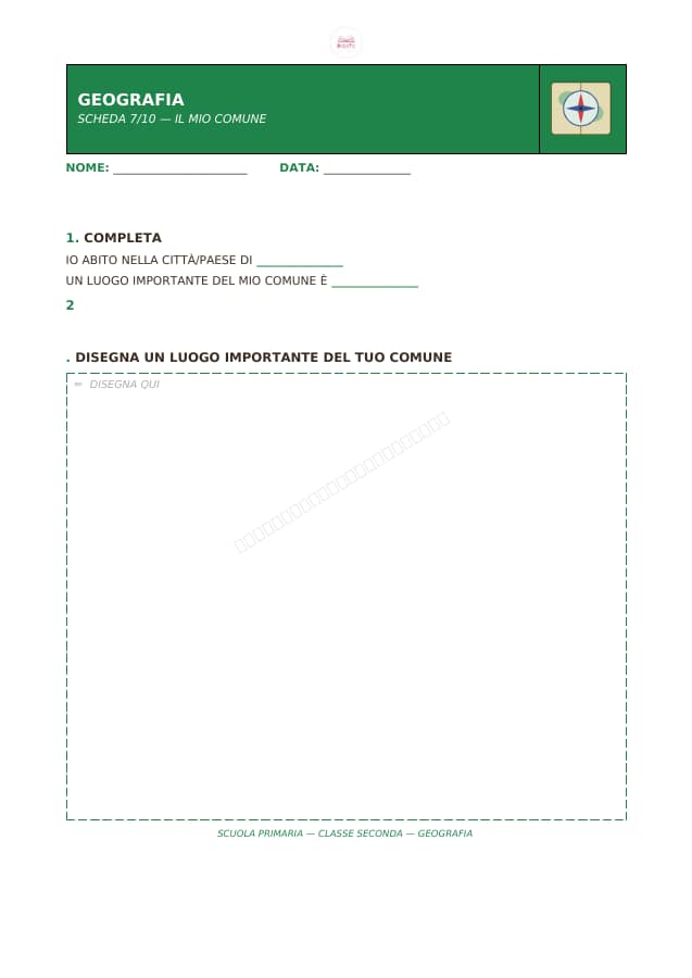 Pagina 7 di 10: Schede di geografia per la classe seconda