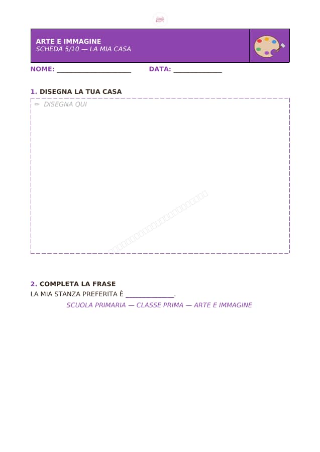 Pagina 5 di 10: Schede di arte e immagine per la classe prima