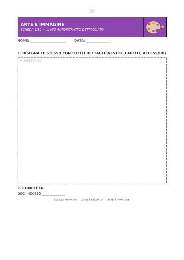 Pagina 8 di 10: Schede di arte e immagine per la classe seconda