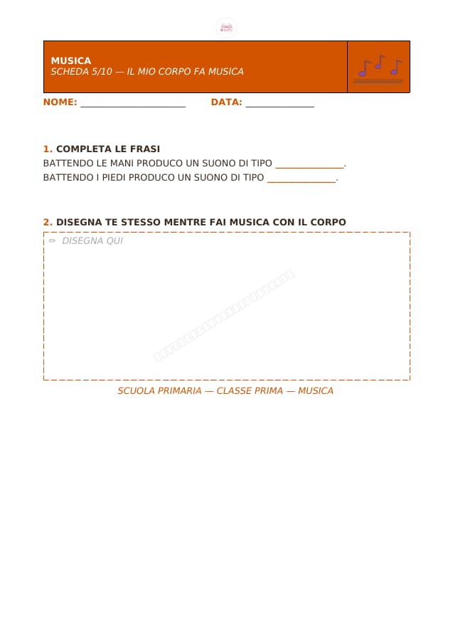 Pagina 5 di 10: Schede di musica per la classe prima