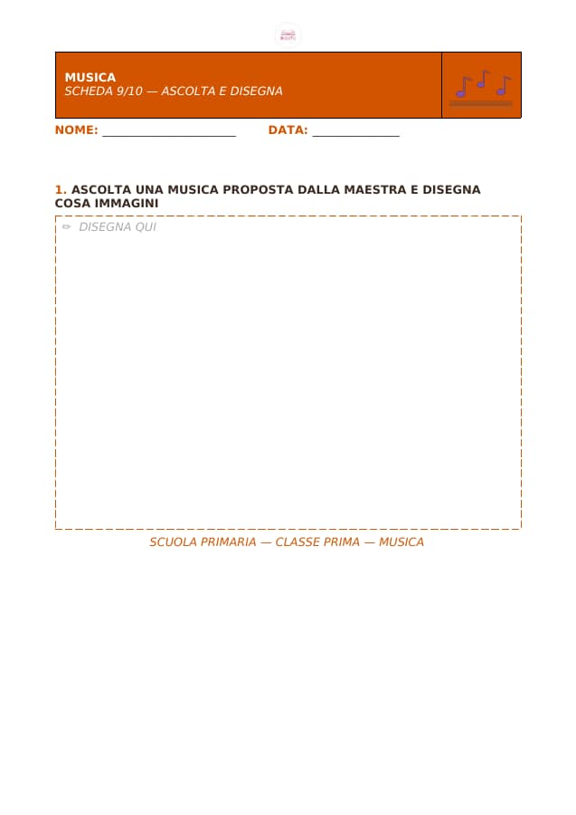 Pagina 9 di 10: Schede di musica per la classe prima