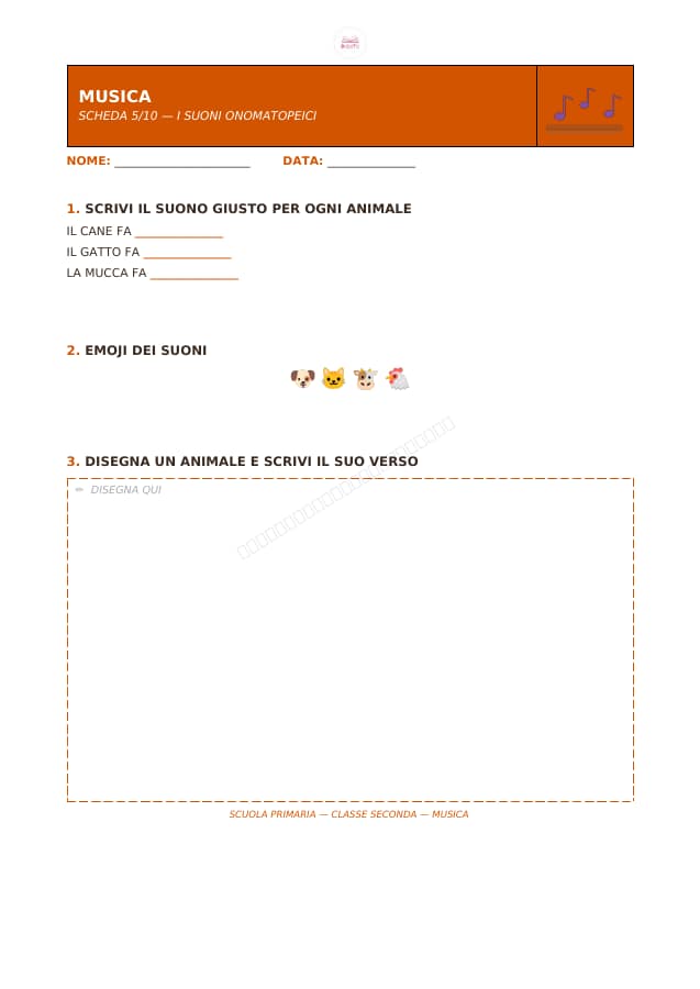 Pagina 5 di 10: Schede di musica per la classe seconda