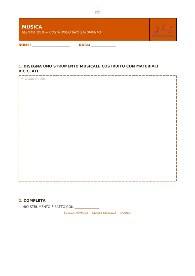 Pagina 8 di 10: Schede di musica per la classe seconda