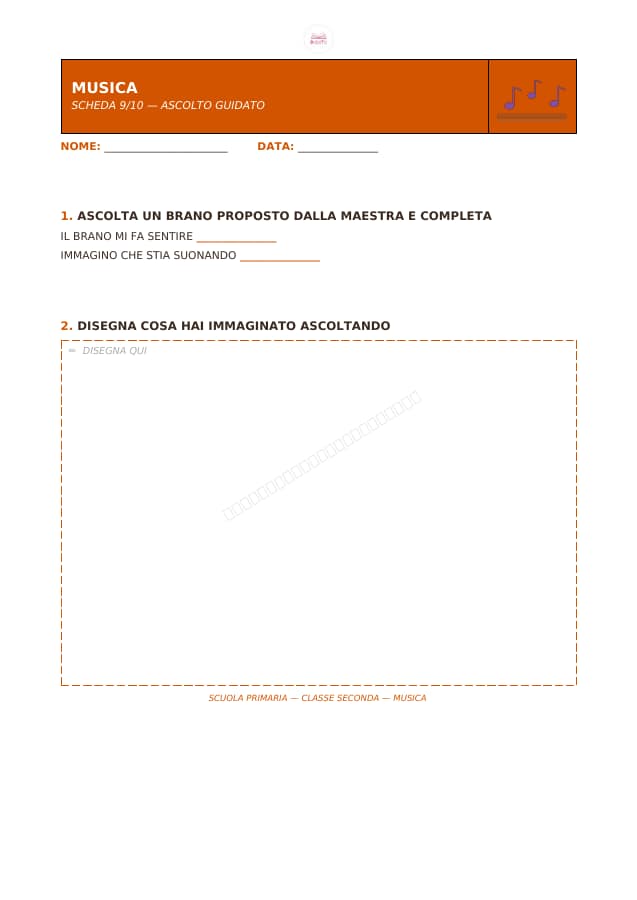 Pagina 9 di 10: Schede di musica per la classe seconda