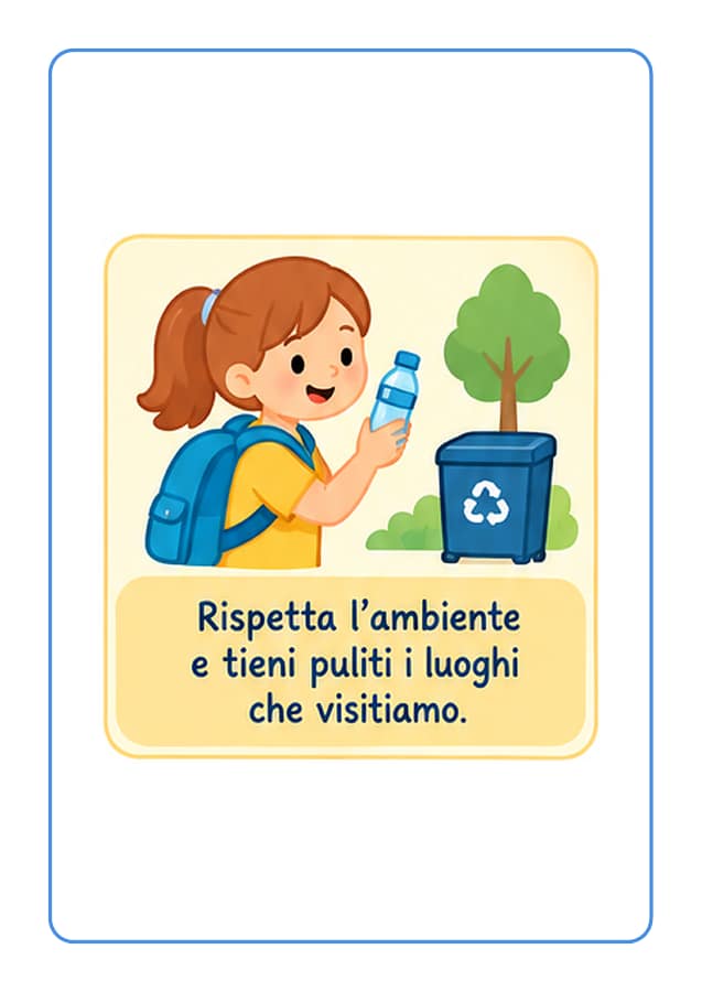 Pagina 6 di 10: La nostra gita scolastica: le nove regole in tessere illustrate