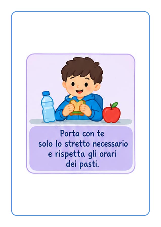Pagina 7 di 10: La nostra gita scolastica: le nove regole in tessere illustrate